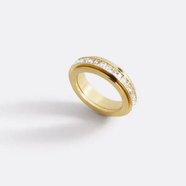Bague tournante en cristal