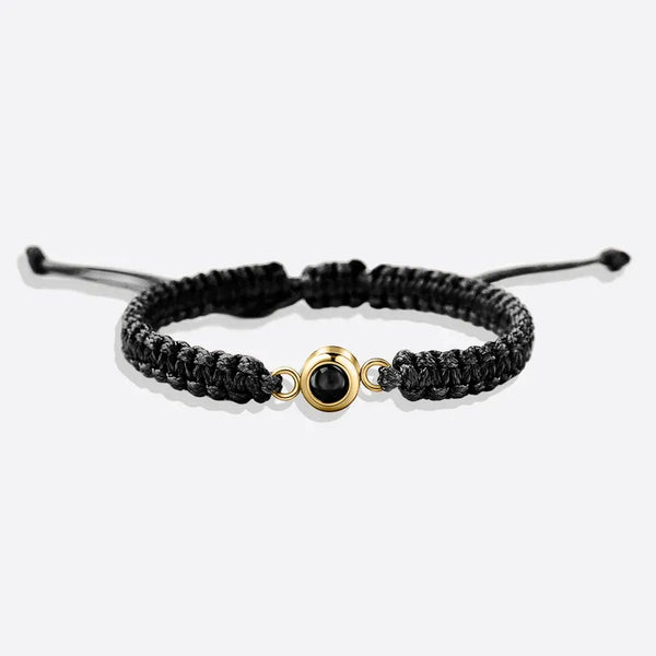 Bracelet photo tressé personnalisé